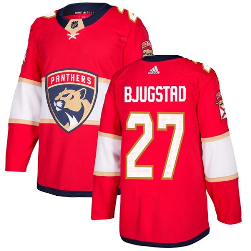 Adidas Men Florida Panthers 27 Nick Bjugstad Red Home Authentic Stitched NHL Jersey